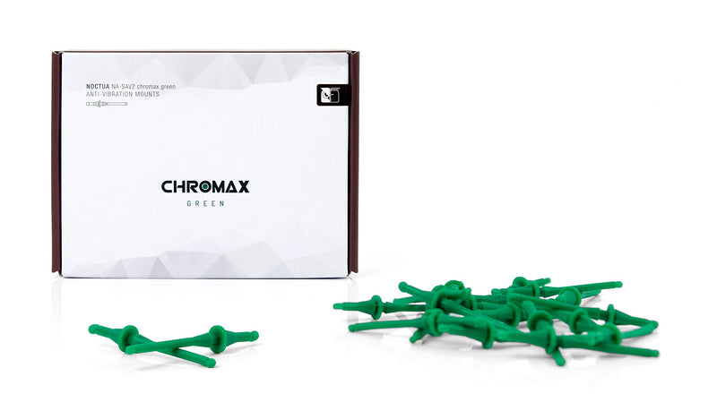  [AUSTRALIA] - Noctua NA-SAV2 chromax.Green, Silicone Anti-Vibration Fan Mount Set (20-Pack, Green)