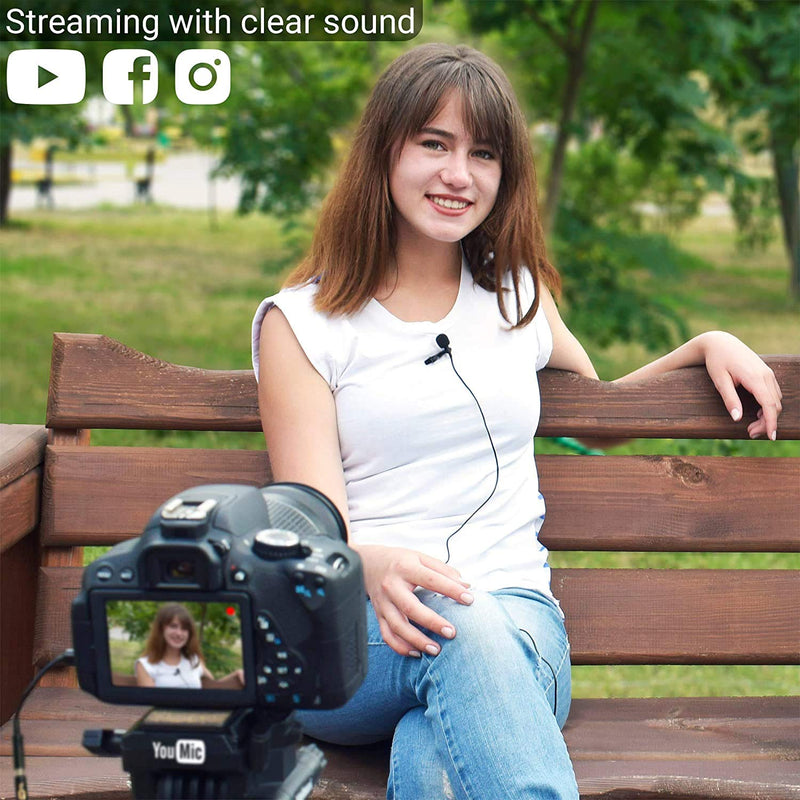 Youmic - Mini Lavalier Lapel Mic with Clip for Phone/iPhone/iOS/Android/PC/Laptop/Video/Vlogging Single Microphone - LeoForward Australia