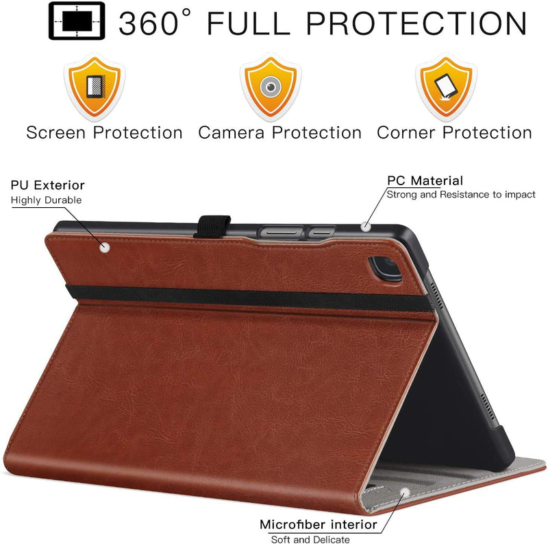  [AUSTRALIA] - ZtotopCase for Samsung Galaxy Tab A7 10.4 Case 2020, Premium PU Leather Folding Stand Cover for Galaxy Tab A 7 (SM-T500/T505/T507 2020 Release) with Pen Holder & Multiple Viewing Angles - Brown