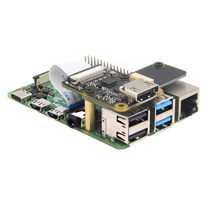  [AUSTRALIA] - Geekworm Raspberry Pi Hdmi to CSI-2 Module X630, Hdmi Input Bridge TC358743 Supports up to 1080p/25Fps Compatible with Raspberry Pi 4B/3B+/3B/3A+/Pi Zero/Zero W Black