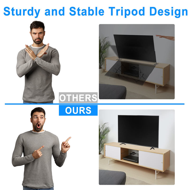  [AUSTRALIA] - TV Base Stand for TCL Roku TV Legs Replacement for TCL Smart TV 40in 43in 48in 49in 50in 55in 60in 65in 75in 85in, Universal TV Legs for TCL Roku TV Base, TV Stand Legs with Screws and Instruction