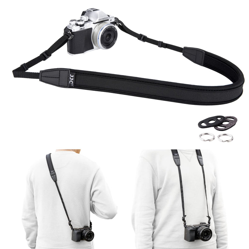  [AUSTRALIA] - Soft Neoprene Camera Shoulder Neck Strap for Sony ZV-E10 A7C A6600 A6500 A6400 A6300 A6100 A6000 Canon EOS M6 M50 Mark II Fuji X-T4 X-E4 X100V X-S10 X-Pro3 Panasonic GX85 Olympus OM-D E-M10 Mark III