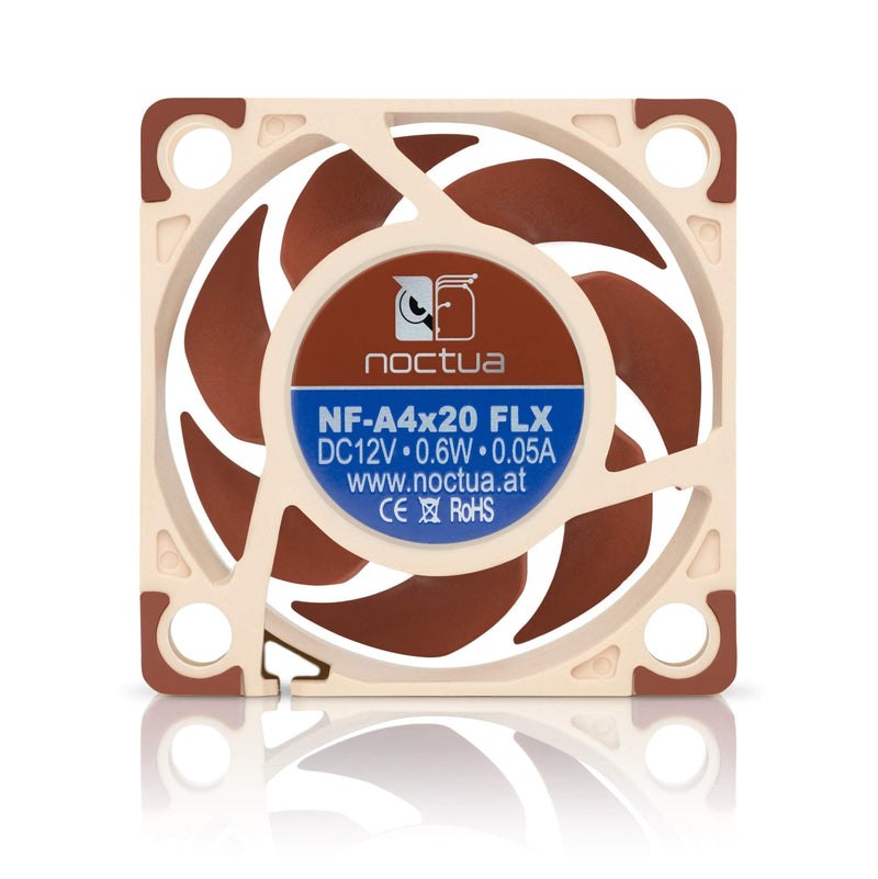  [AUSTRALIA] - Noctua NF-A4x20 FLX, quiet premium fan, 3-pin (40x20mm, brown) 40x40x20 mm 12 volts.