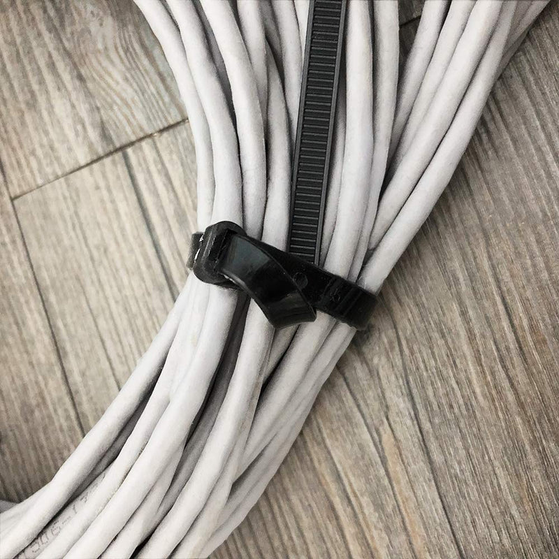  [AUSTRALIA] - 100 Pack of Cable Zip Ties 12 Inch Black Reusable Cable Ties Heavy Duty Nylon Zip Cable Ties Premium Strong Slipknot Tie Wraps for Indoor and Outdoor