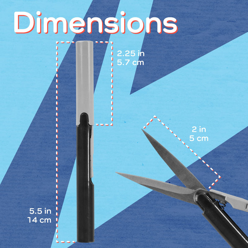 [AUSTRALIA] - BambooMN Penblade Portable Pen-Style Pocket Seam Ripper Travel Scissors - Pink - 1 Pair