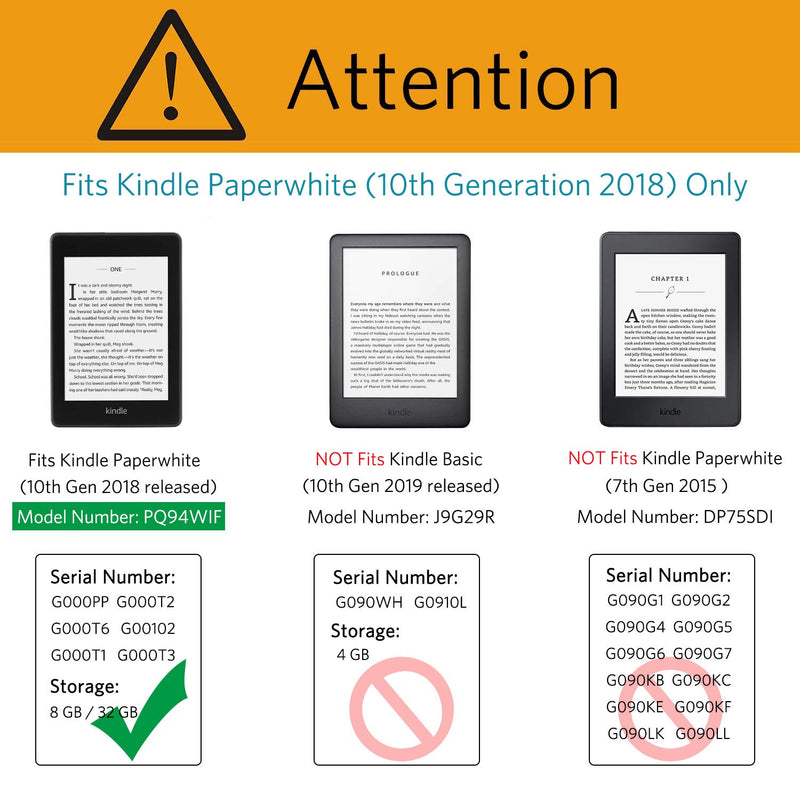  [AUSTRALIA] - CoBak Kindle Paperwhite Case with Stand - Durable PU Leather Smart Cover with Auto Sleep Wake, Hand Strap Feature, ONLY Fits All New Kindle Paperwhite 10th Generation 2018 Released?Sky Blue Paperwhite 10th Gen(2018) Sky Blue