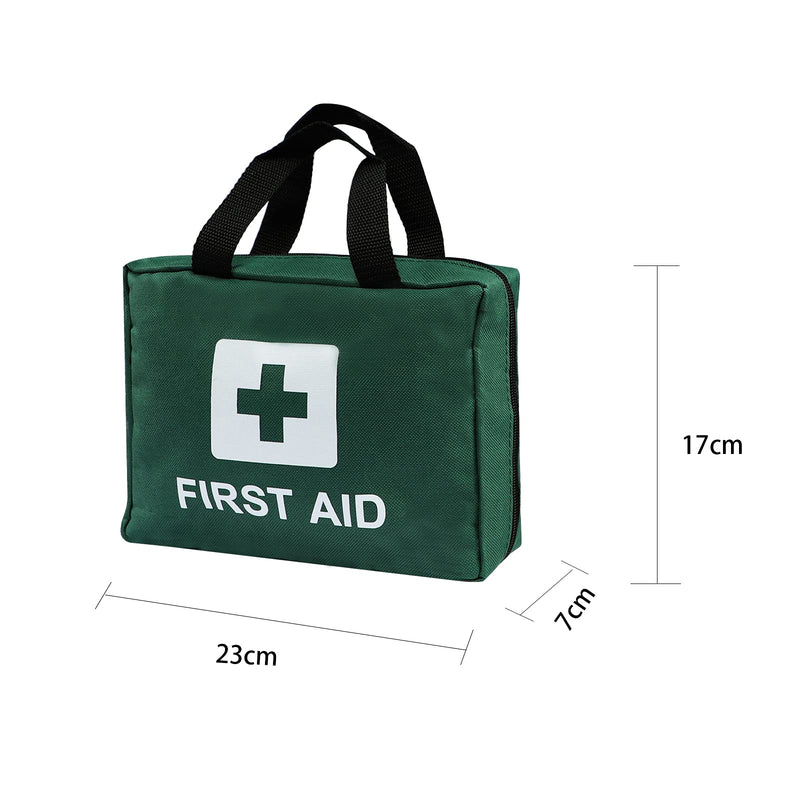  [AUSTRALIA] - First Aid Kit Reflective Cross Empty Travel Rescue Pouch Medicine Bag Emergency kit Suitable for Car Home Office Kitchen Sport Outdoors (Green) Green