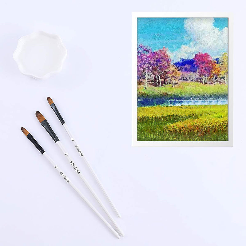  [AUSTRALIA] - Filbert Paint Brushes Set, 12 PCS Artist Brush for Acrylic Oil Watercolor Gouache Artist Professional Painting Kits with Synthetic Nylon Tips