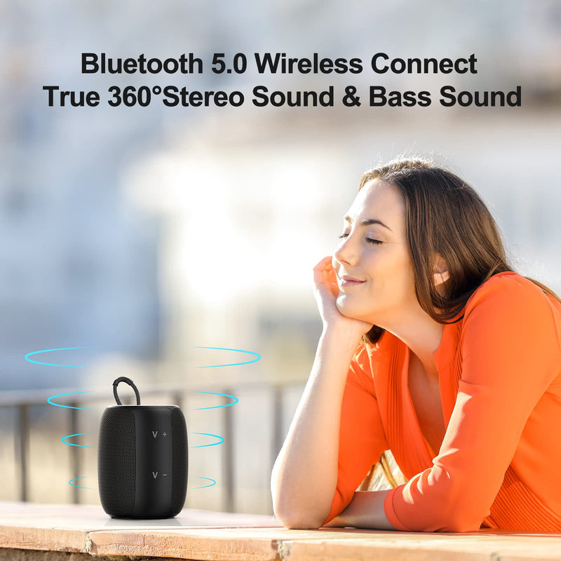  [AUSTRALIA] - Bobtot Bluetooth Speaker, Portable Wireless Speakers with Loud Stereo Sound and Colorful Lights, 24H Playtime, Bluetooth 5.0, Booming Bass, Outdoor Speakers for Home Party Shower Biking Golf Sport