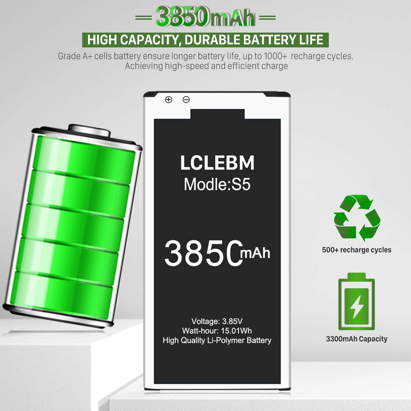 Galaxy S5 Battery | LCLEBM S5 Battery Li-ion Replacement Battery for Samsung Galaxy S5 G900A G900P G900V G900T G900F G900H G900R4 I9600 Galaxy S5 Battery Replacement - LeoForward Australia