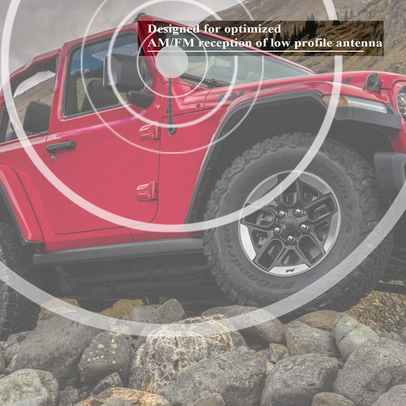 [AUSTRALIA] - Jamscar Short Antenna Compatible for Jeep Wrangler JK JL JKU JLU Rubicon Willys Sport Sahara Gladiator 2007-2023 | Truck Antenna Accessories Replacement | Upgrade Screw for Optimized Radio Reception