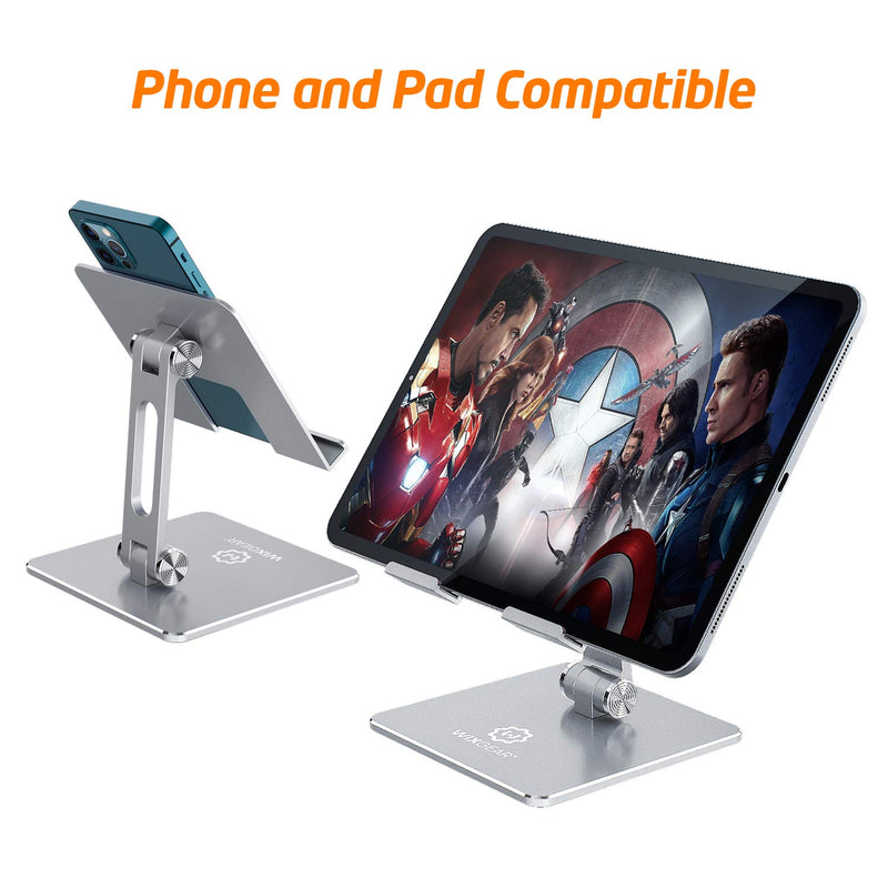 iPad Stand and Tablet Stand for Desk, WixGear Aluminum Metal Tablet Holder for Desk, Angle Height Adjustable Ipad Holder for All Tablets and iPads - LeoForward Australia