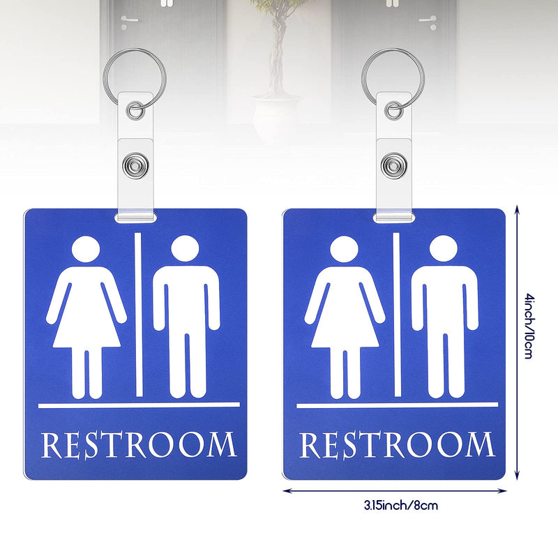  [AUSTRALIA] - Bathroom Pass Restroom Pass Bathroom Classroom Pass Bathroom Tag with Key Holder Large Keychain Sign for Women and Men 12