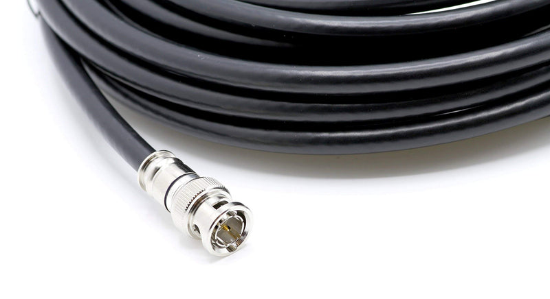 BNC Cable, Black RG6 HD-SDI and SDI Cable (with Two Male BNC Connections) - 75 Ohm, Professional Grade, Low Loss Cable - 40 feet (40') 40 Feet (12 Meter) - LeoForward Australia