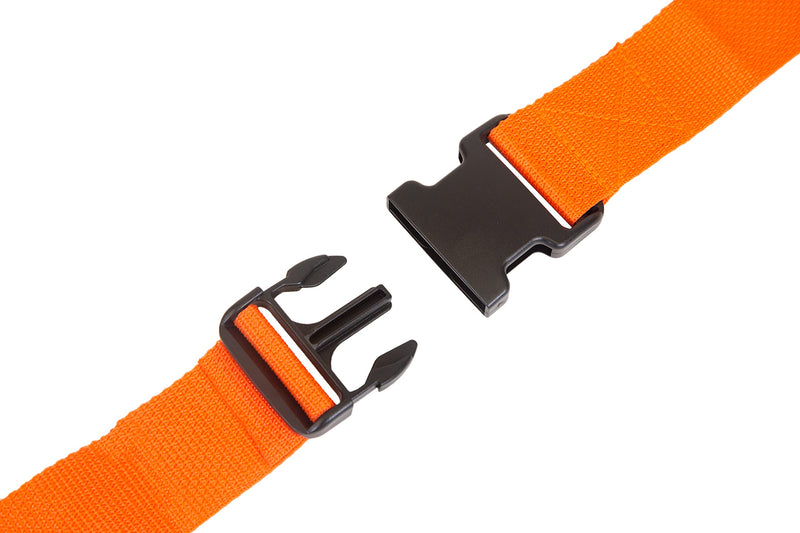  [AUSTRALIA] - Primacare IR-5006-3 Pack of 3 Unisex Restraint Strap with Plastic Buckles for Patients, Adults and Kids, Medical Disposable Waterproof Straps with Adjustable Locking for Easy Attachment, 2"x7", Orange