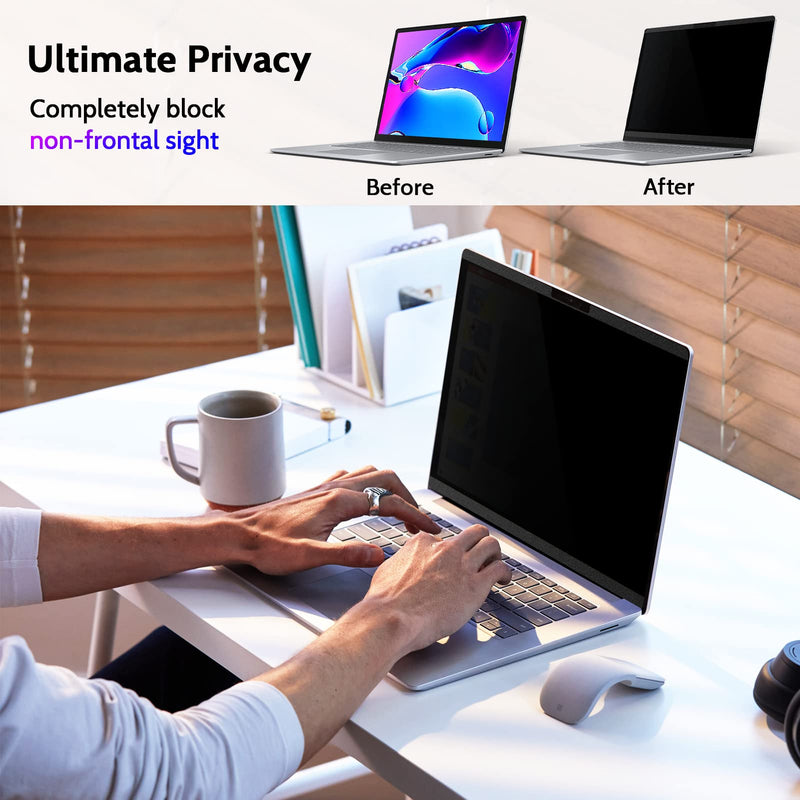  [AUSTRALIA] - Peslv 15 Inch Magnetic Privacy Screen Compatible with 15Inch Surface Laptop 4/3/2/1, Removable Anti Blue Light Glare Filter, Black Security Private Apy Block Protector surface laptop 4/3/2/1 -15inch