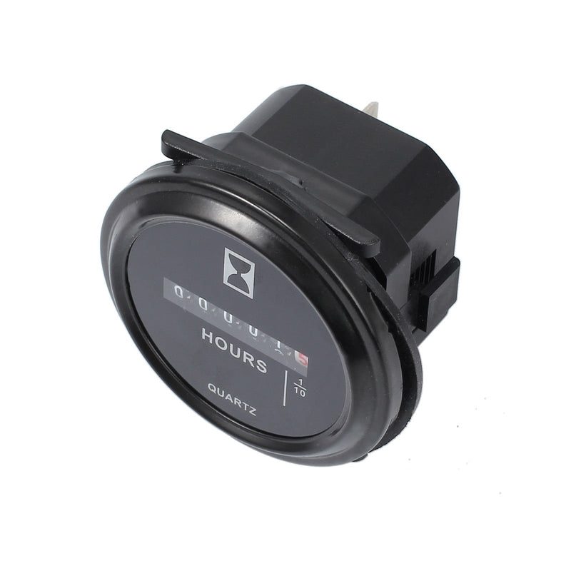  [AUSTRALIA] - AUTOUTLET Quartz Hour Meter 2" Round Gauge Waterproof Industrial Timer DC 12V 24V 36V 48V 72V 99,999.9 Hours, 0.01 Quartz for Marine Boat Engine