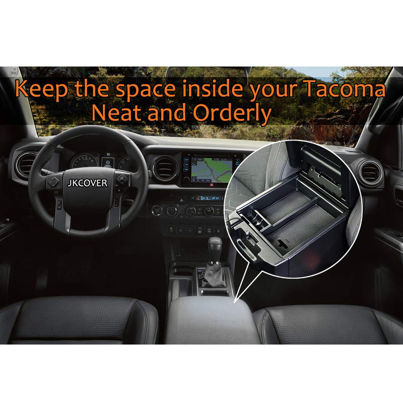  [AUSTRALIA] - JKCOVER Center Console Accessory Organizer Compatible with 2016 2017 2018 2019 2020 Toyota Tacoma, ABS Material Armrest Box Insert Tray
