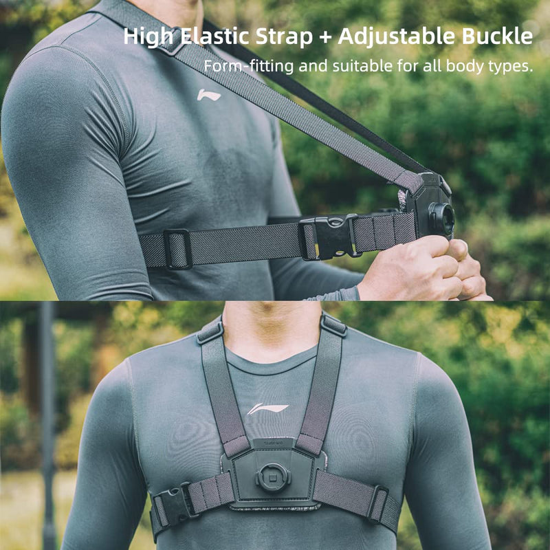  [AUSTRALIA] - SUREWO Adjustable Chest Strap Mount Compatible with GoPro Hero 11/10/9/8/7/6/5 Black,DJI Osmo Action 3/2,Insta 360 ONE R and Most Action Cameras
