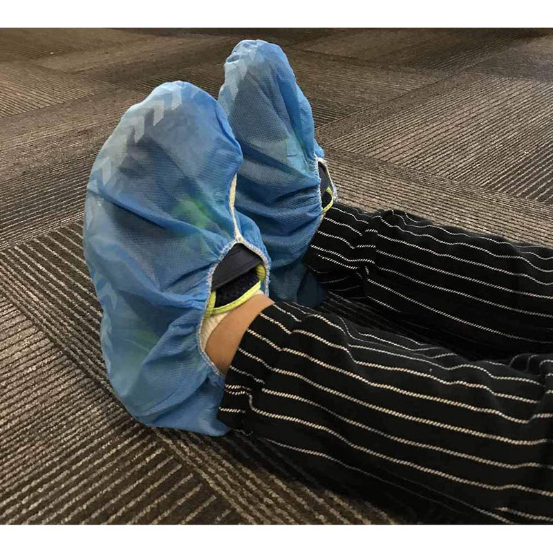  [AUSTRALIA] - ELEpure Shoe Covers Disposable Non Slip for Kids 50Pack (25Pairs) Non-woven Fabric Stretchable Durable - Fit US Children's 8-13.5/1-4 Blue(Small) Small