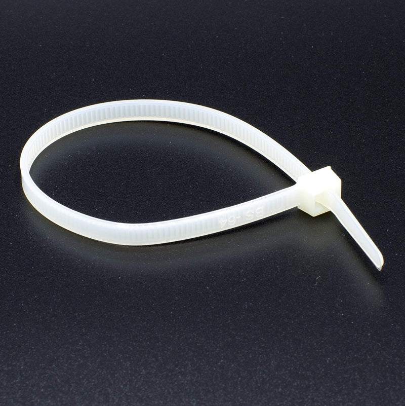  [AUSTRALIA] - 7 inch White Nylon Zip Ties - Strong Zip Tie, Wire Ties - Indoor and Outdoor Rated - Screw Mounting Hole, Zip Ties (Wire Ties, Cable Ties), 100 Pack - White - 7" 7 Inch