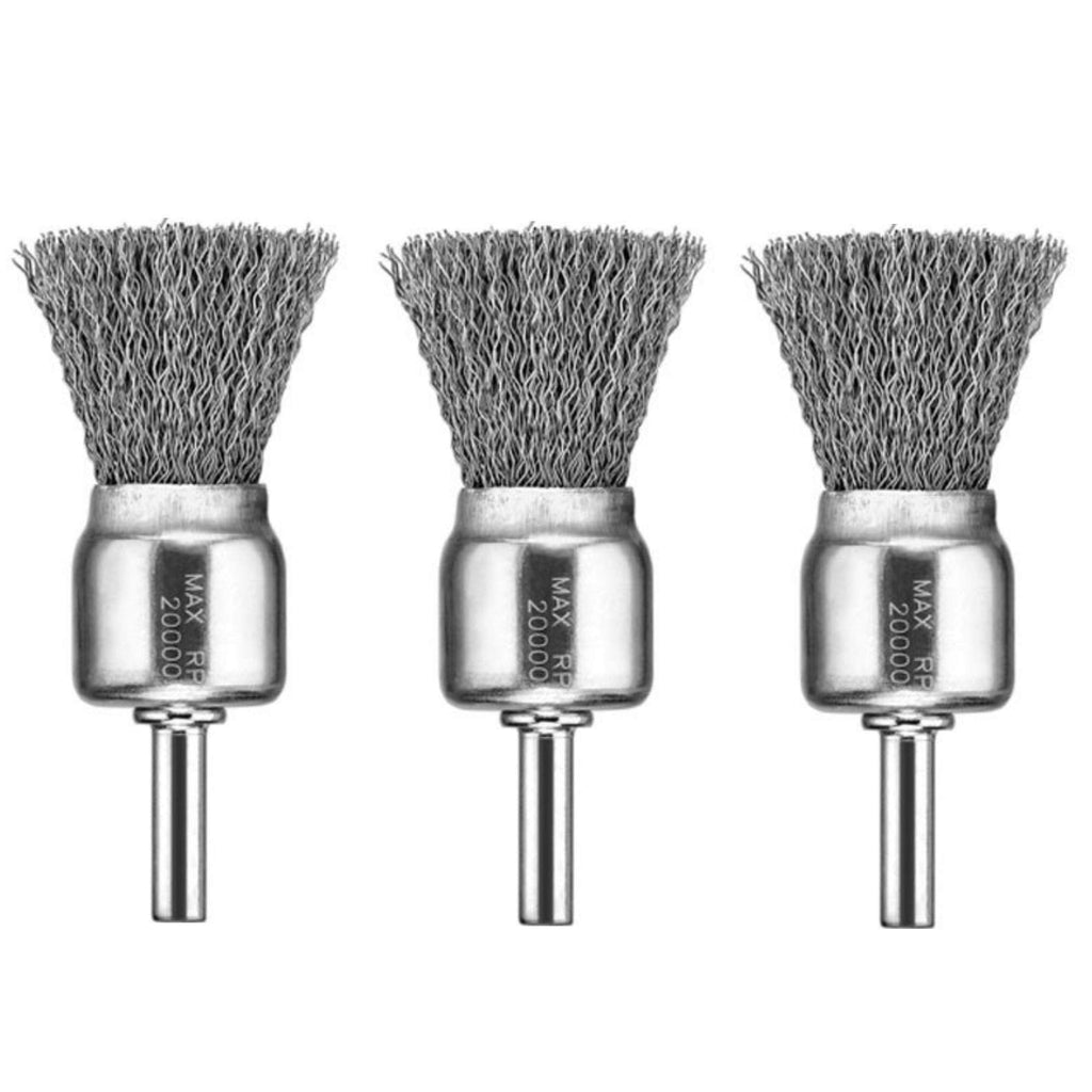  [AUSTRALIA] - DEWALT DW4901 1-Inch Crimped End Wire Brush, 3 Pack