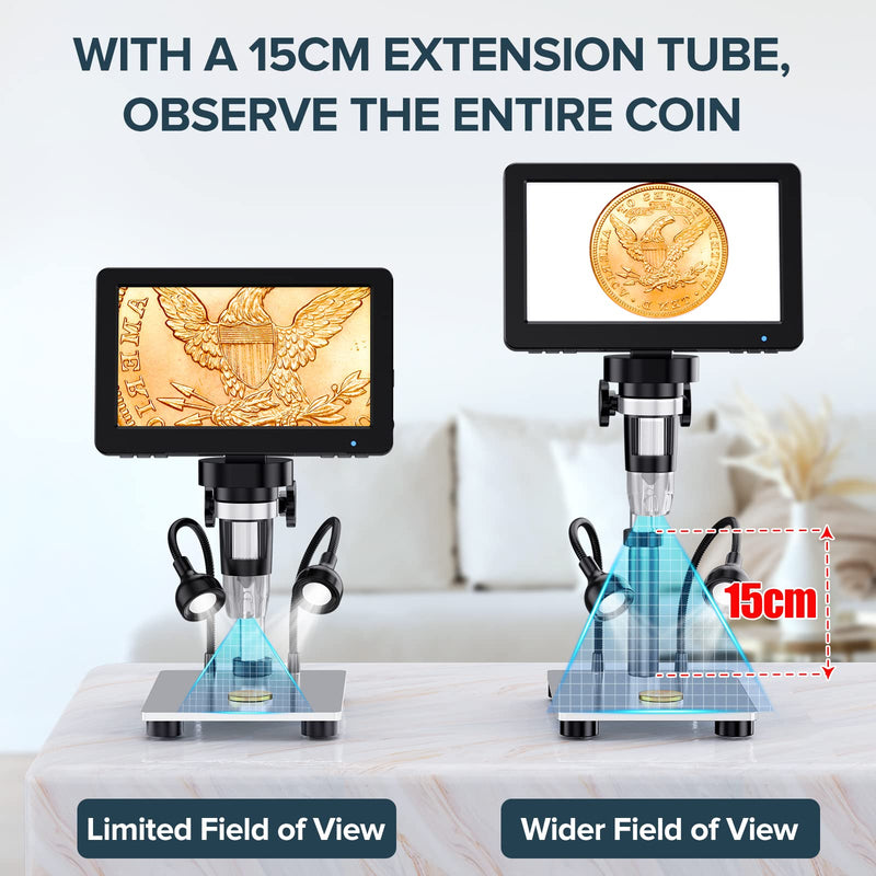  [AUSTRALIA] - Digital Microscope Extension Tube, See Entire Coin, Extender Pole for Elikliv DM10 DM9 DM5 DM4 STYLE 3