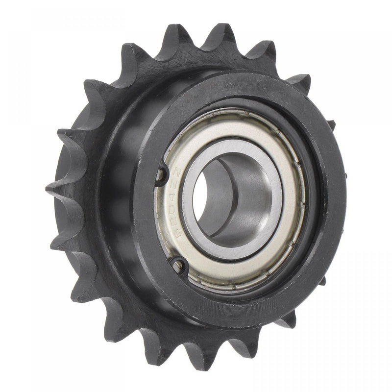  [AUSTRALIA] - uxcell #40 Chain Idler Sprocket, 20mm Bore 1/2" Pitch 19 Tooth Tensioner, Black Oxide Finish C45 Carbon Steel with Insert Double Bearing for ISO 08B Chains 82mm