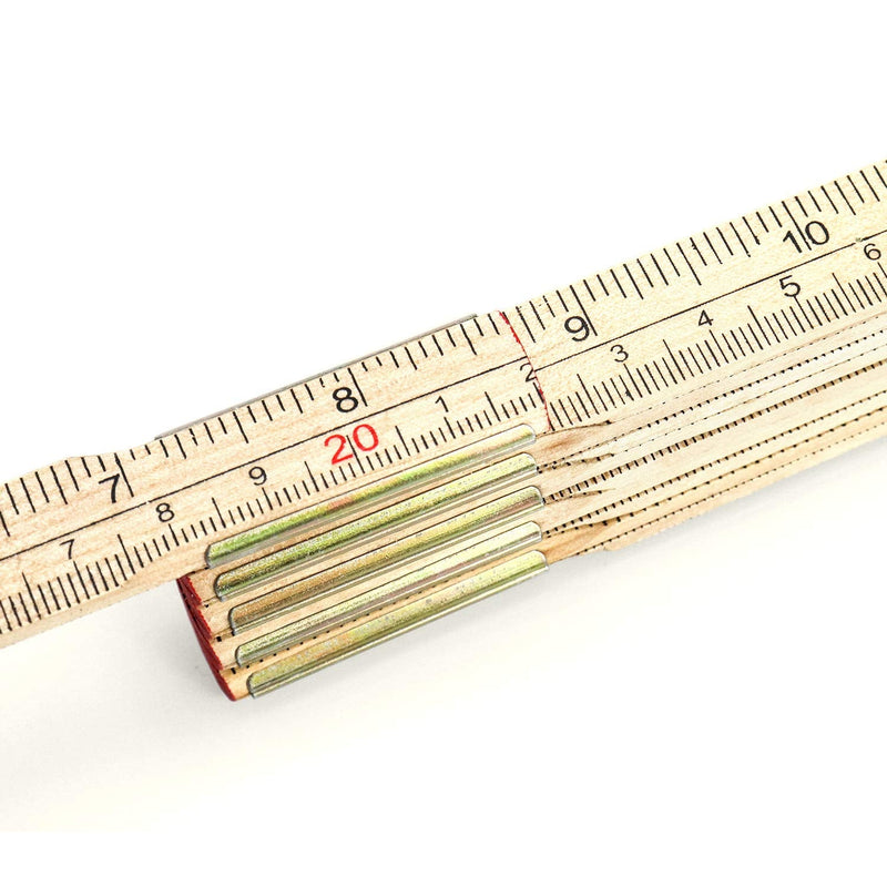  [AUSTRALIA] - QWORK Folding Wood Rule, 6 FT 6 Inch Foldable Ruler with US and Metric Measurements for Carpenters