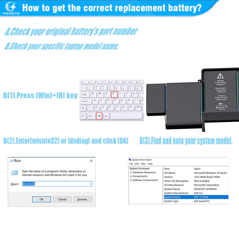  [AUSTRALIA] - A1582 A1502 Battery - for MacBook Pro Battery 13” Retina Late 2013, Mid 2014, Early 2015, for MacBook Pro A1493 A1582 A1502 Replacement Li-Polymer Battery [11.42V/ 74.9Wh]