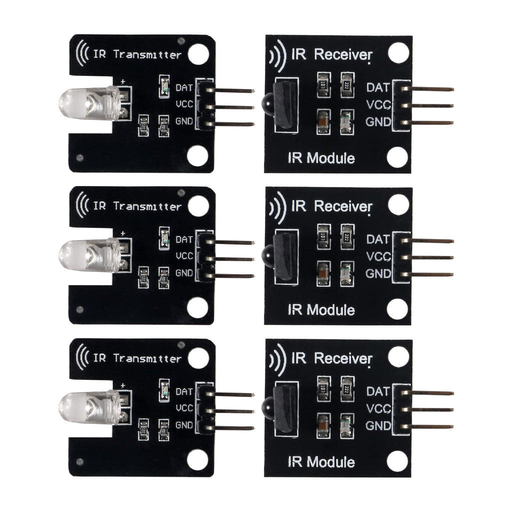  [AUSTRALIA] - 6Set IR Infrared Transmitter Module Ir Digital 38khz Infrared Receiver Sensor Module for Electronic Building Block