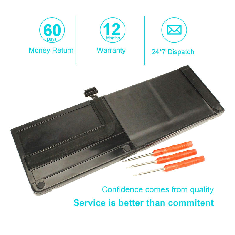 A1321 A1286 Laptop Battery for MacBook Pro 15 Inch Mid 2009 Mid 2010, Replacement for MacBook Pro Battery A1321 A1286 MC371LL/A MC372LL/A MB985 MB986 MC118 77.5WH - LeoForward Australia