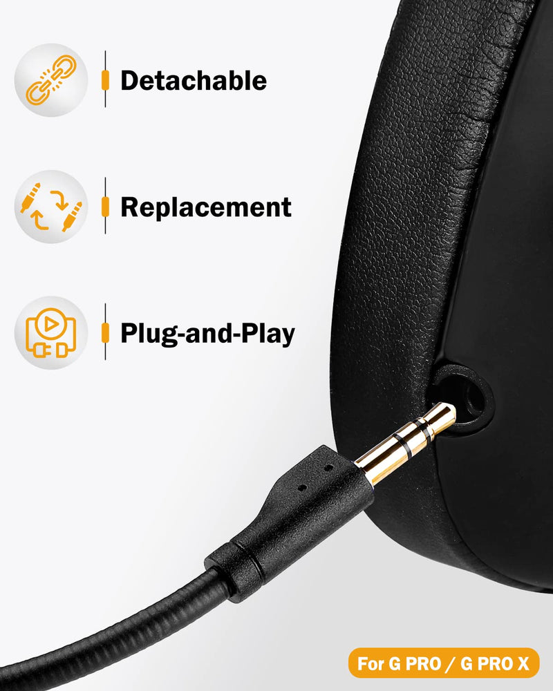  [AUSTRALIA] - Replacement Game Mic Compatible for Logitech G PRO - AKKE 3.5mm Jack Detachable Microphone Boom Noise Cancelling for Logitech G PRO,Logitech G PRO X Gaming Headsets