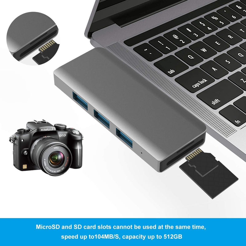 USB C Hub, ANWIKE MacBook pro Accessories Compatible MacBook Pro 2020/2019/2018/2017, USB C Adapter w/87W PD, 3 USB 3.0 and SD/TF, MacBook Air Accessories Compatible MacBook Air 2020/2019/2018 - LeoForward Australia