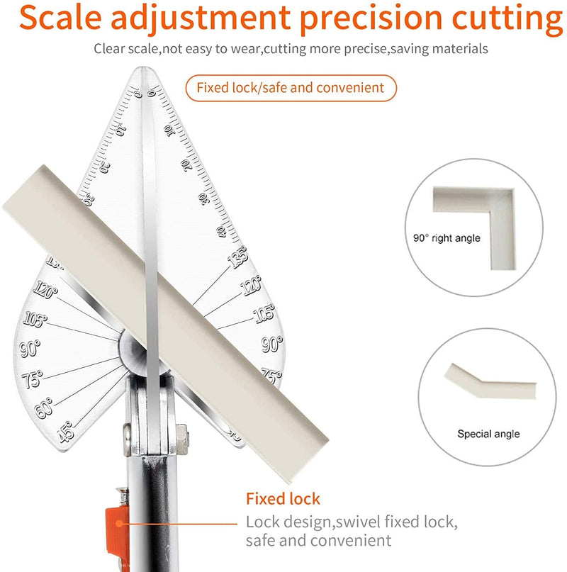 [AUSTRALIA] - Multi Angle Miter Shear Cutter Hand Tools,45-135 Degree Adjustable Angle Scissors Trim Shears Tools for Vinyl Wood Molding Trim, 2 Extra Spare Blades Included