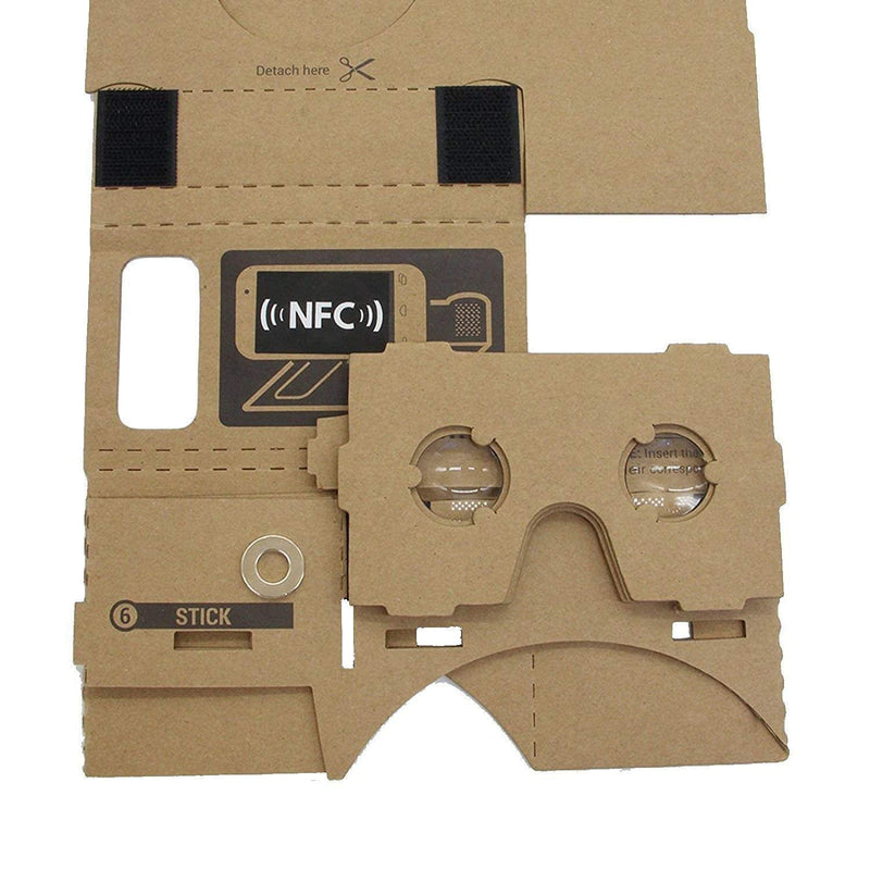  [AUSTRALIA] - Google Cardboard,Virtual Real Store 3D VR Headsets Virtual Reality Glasses Box with Clear 3D Optical Lens and DIY Comfortable Head Strap Nose Pad for Smartphones VR-1.0-ycc