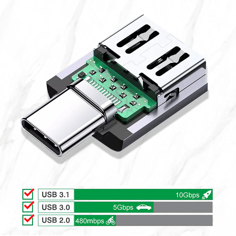  [AUSTRALIA] - USB C to USB Adapter 3.1 Gen 2, 10Gbps USB to USB C Adapter, USB-C Male to UAB A Female 3.0 OTG Converter.