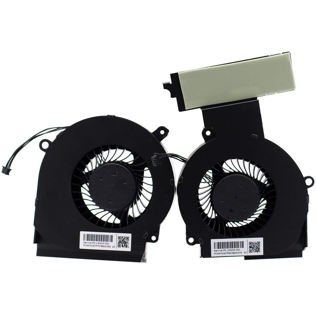  [AUSTRALIA] - Deal4GO CPU Cooling Fan L30204-001 w/GPU Fan L30203-001 for HP Omen 15-DC 15-DC1068TX 15-DC0006TX 15-DC0024CL 15-DC0011TX TPN-Q211