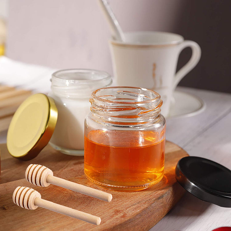  [AUSTRALIA] - GIYOMI Wooden Honey Dipper - 6PCS 3 Inch Mini Honeycomb Stick,Small Honey Stick for Honey Jar Dispense Drizzle Honey and Wedding Party Favors