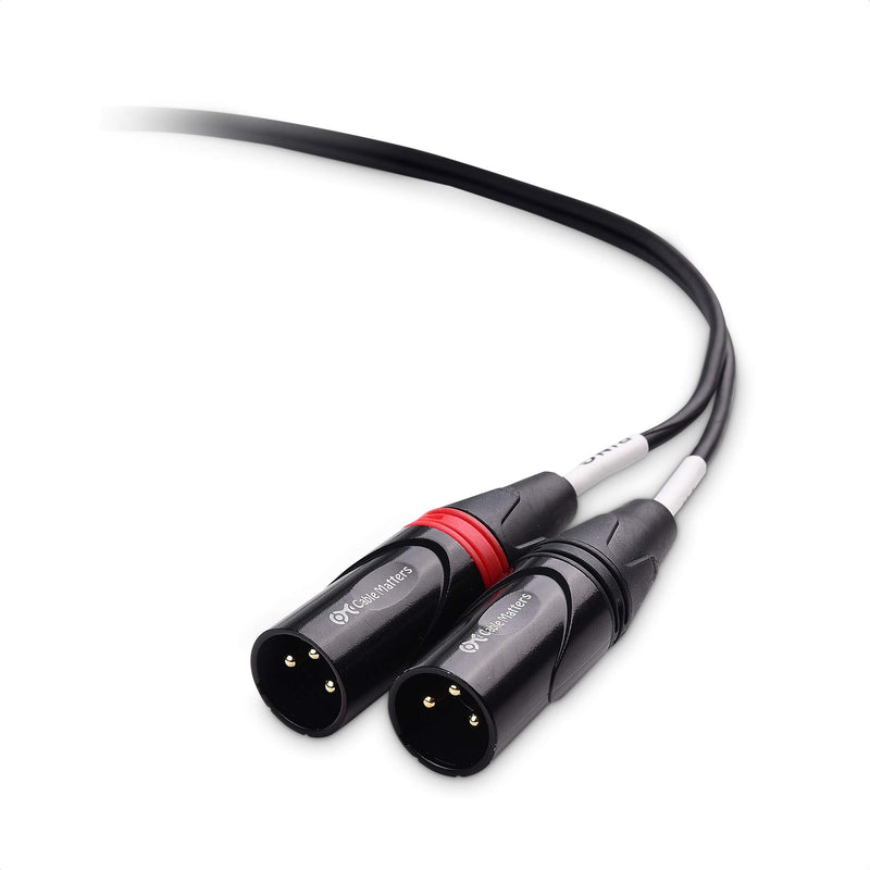  [AUSTRALIA] - Cable Matters 3.5mm 1/8 Inch TRS to 2 XLR Cable 3 ft, Male to Male Aux to Dual XLR Breakout Cable