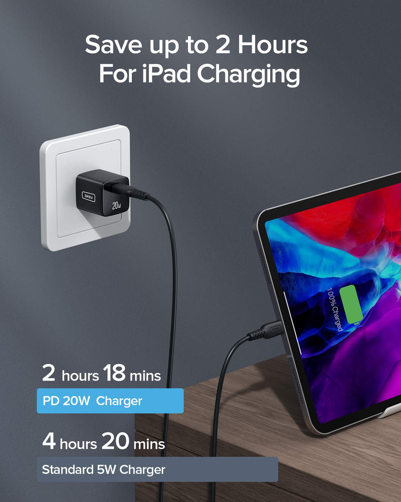  [AUSTRALIA] - INIU USB C Charger, 20W PD 3.0 Compact Fast Charger Type C Wall Charger, USB-C Power Adapter for iPhone 13 12 Pro Max 11 XR XS X 8 SRSamsung Galaxy S21 Note 20 Google Pixel LG iPad Pro Airpods etc Black