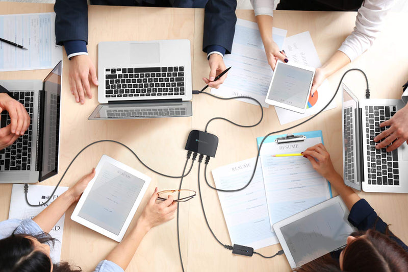  [AUSTRALIA] - Cable Matters USB C to 4-Port Gigabit Ethernet Switch for Network Sharing on The Move (Thunderbolt Ethernet Splitter, USB C Network Switch, USB C Gigabit Switch) Compatible with Thunderbolt 4 / USB 4