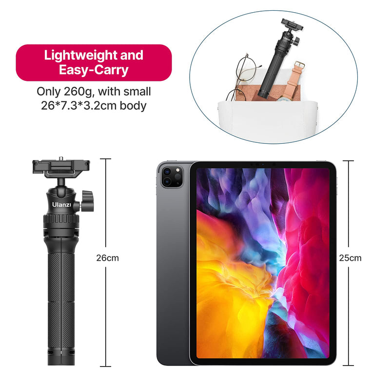  [AUSTRALIA] - Ulanzi MT-34 Extendable Pole Tripod Mini Tabletop Tripod Selfie Stick with 2 in 1 Phone Clamp, Travel Tripod for Phone 12 Canon G7X Mark III Sony ZV-1 RX100 VII A6600 Vloging Filmmaking Live Streaming