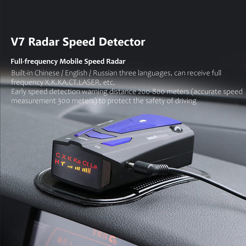  [AUSTRALIA] - Radar Detector for Cars, Car Electronic Dog Detectors 360 Degree Protection Long Range Detection with Vehicle Speed Alarm System, City/Highway Mode, Led Display, Memory Function(Blue) Blue