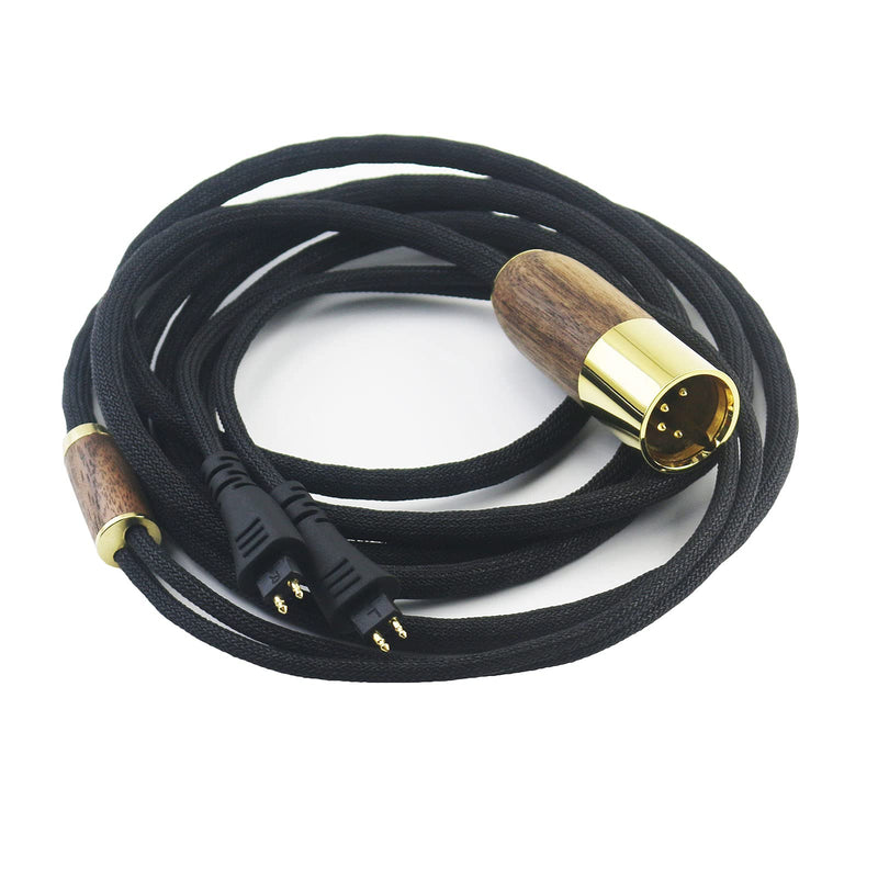  [AUSTRALIA] - NewFantasia 4-pin XLR Balanced Male 6N OCC Copper Silver Plated Cord 4-pin XLR Balanced Cable Compatible with Fostex TH-900 MKII, TH610, TH900 MK2 Premium Headphones Walnut Wood Shell