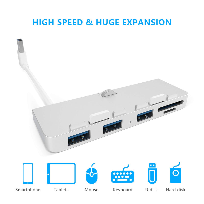Cateck iMac Hub Aluminum USB Hub Adapter Docking Station with Micro SD & Micro SD Card Reader Combo and 3 USB 3.0 Port Compatible with 2017 iMac and iMac Pro ( Upgrade Version) - LeoForward Australia