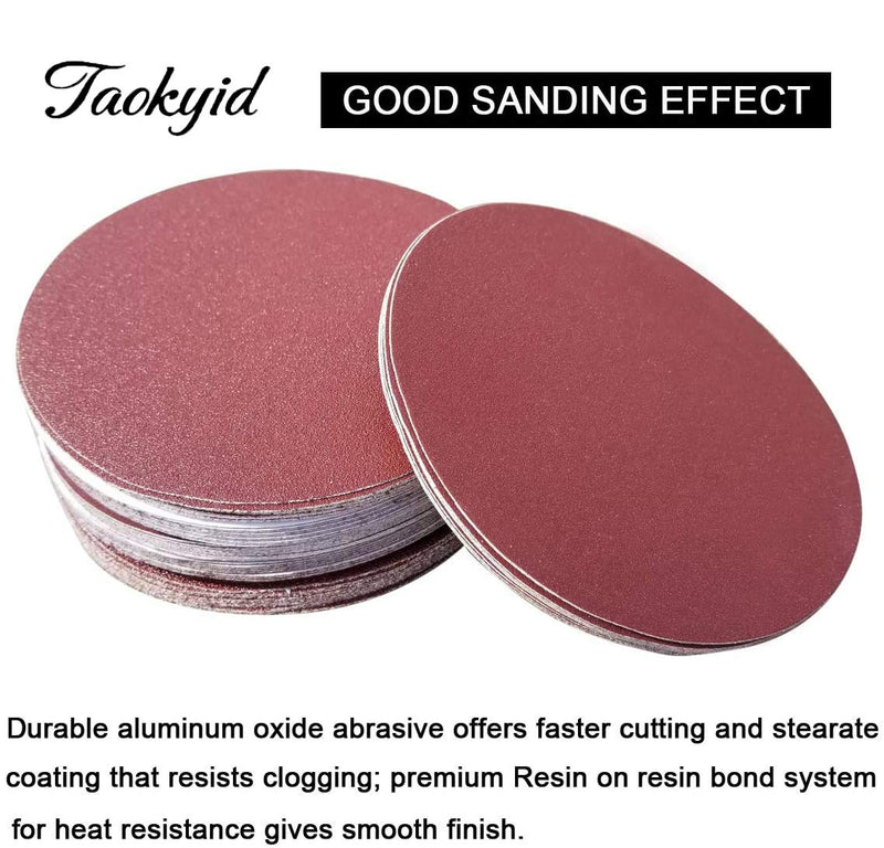  [AUSTRALIA] - 5 Inch PSA Sanding Discs, Self Adhsive Back Assorted Aluminum Oxide Sandpaper 80 100 120 180 240 400 Grits,60 Pack