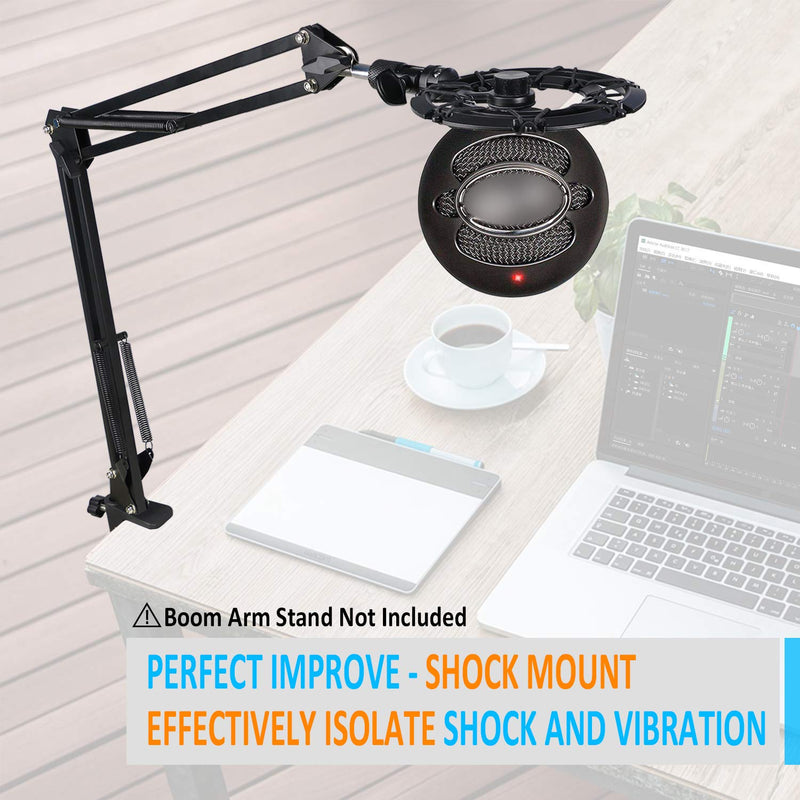  [AUSTRALIA] - Blue Snowball Shock Mount with Pop Filter Matching Mic Boom Arm Stand, Compatible for Blue Snowball iCE USB Mic by YOUSHARES