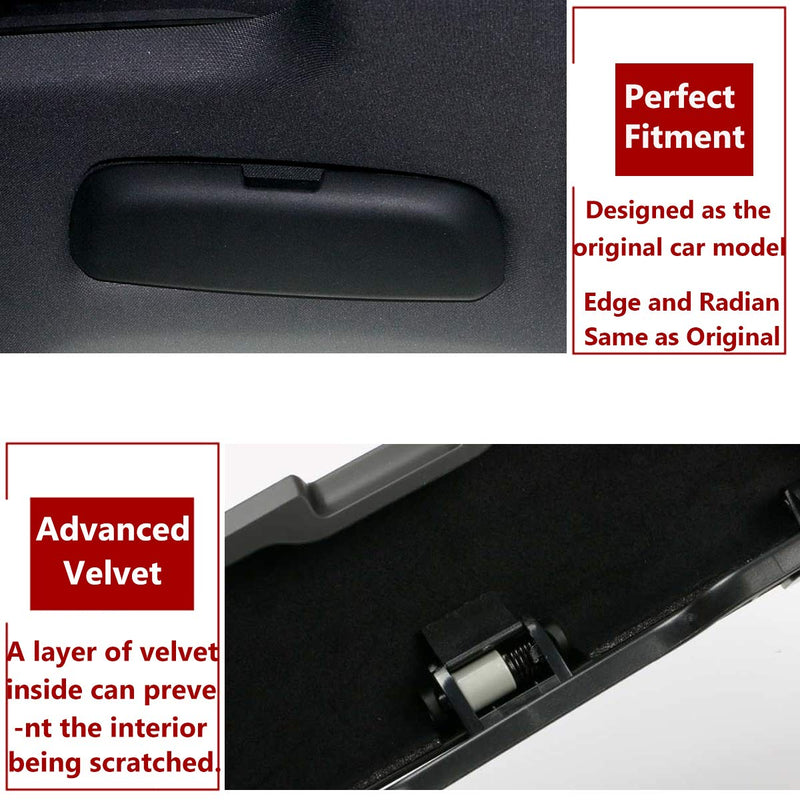  [AUSTRALIA] - TTCR-II Interior Glasses Case for Audi Porsche, Eyewear Box Holder Fits Audi A1 A3 A4 A5 A6 S3 S5 S7 Q3 Q5 Q7 2012-20120 Porsche Cayenne 2018-2020 Panamera 2017-2020 VW Touareg 2019-2020 (Black) Black