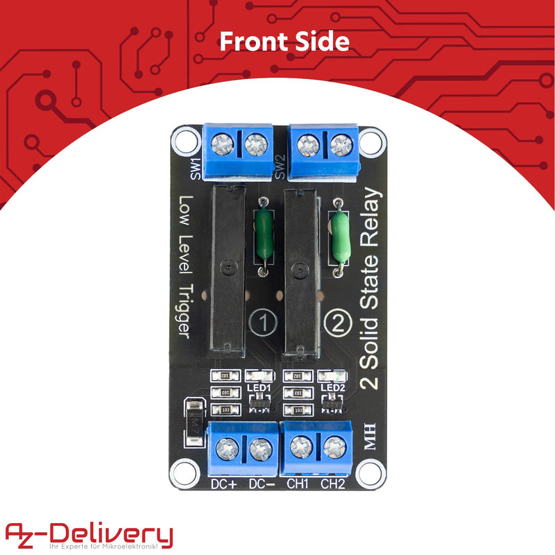  [AUSTRALIA] - AZDelivery 5 x 2 Channel Relay Module 5V DC Solid State Relay Low Level Trigger Power Switch Relay Board Compatible with Arduino and Raspberry Pi
